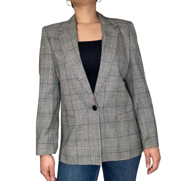 Saks Fit Avenue women gray blazer size 8 M casual style - Picture 3 of 15
